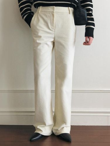 Semi-flare corduroy pants_IVORY - ARTID - Modalova