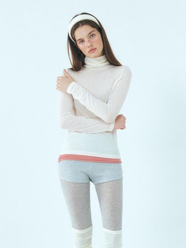 Layered Turtleneck T - Shirt - ETMON - Modalova