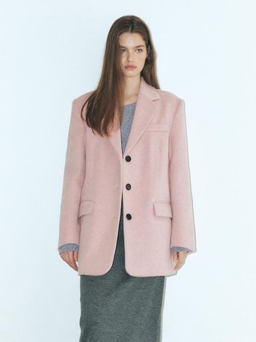 Alpaca Wool Winter Jacket, Pink - ETMON - Modalova