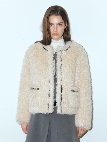 Trimmed Curling Fur Coat - ETMON - Modalova