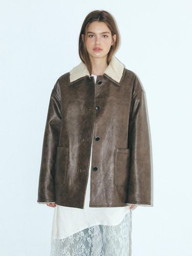 Reversible Leather Mustang Coat - ETMON - Modalova