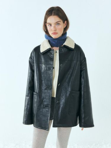 Reversible Leather Mustang Coat - ETMON - Modalova