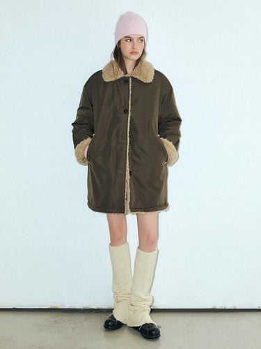 Reversible Down Coat, Khaki - ETMON - Modalova