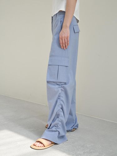 CARGO STRING PANTS_LIGHT BLUE - mu:arvo - Modalova