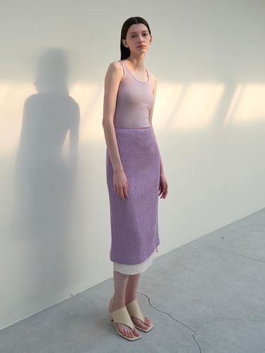 LAYERED H LINE SKIRT_LAVENDER - mu:arvo - Modalova