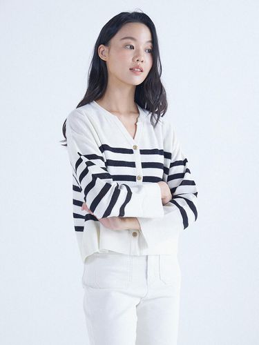 Tissue Stripe Cardigan A241PWK165 - NICE CLAUP - Modalova