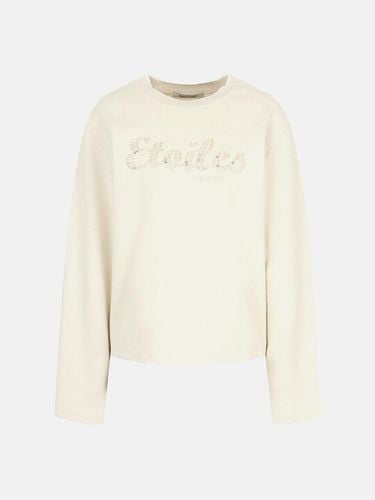 Lettering Embroidered Long-Sleeved T-sh - NICE CLAUP - Modalova