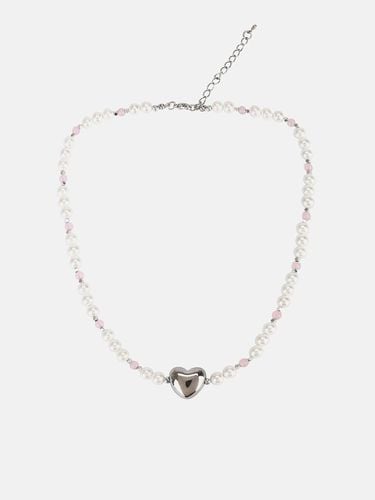 Heart Mini Pearl Necklace N242PIU316 - NICE CLAUP - Modalova