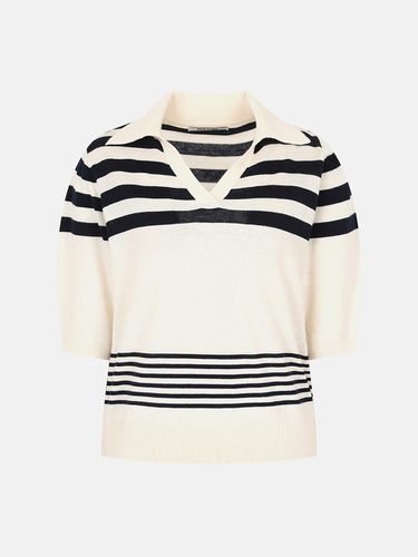 Stripe Collar Knitwear Pullover A242PWK - NICE CLAUP - Modalova