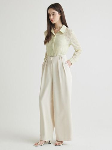 Strap Two-Tuck Wide Pants N242MWP312 - NICE CLAUP - Modalova