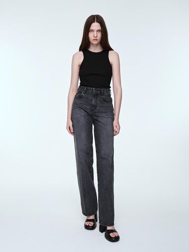 Straight Fit Denim Pants _ Black - mu:arvo - Modalova