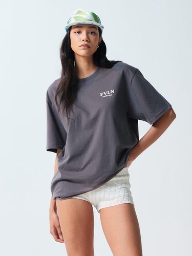 Logo Oversized T-shirt Charcoal - FIVELINE - Modalova