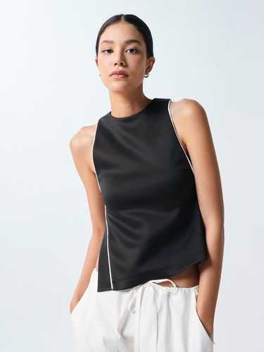 Line Detail Unbalanced Top Black - FIVELINE - Modalova