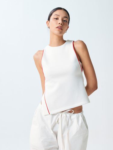 Line Detail Unbalanced Top White - FIVELINE - Modalova