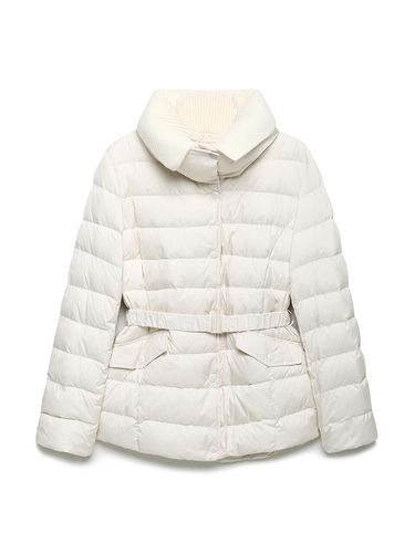 Knit Collar Lightweight Down Jacket A24 - NICE CLAUP - Modalova