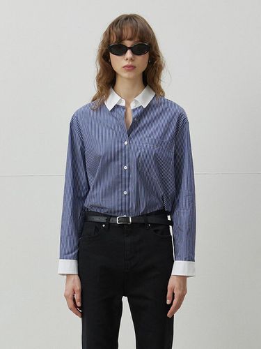 Stripe Boxy Shirt N243MWB823 - NICE CLAUP - Modalova