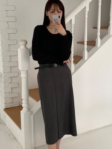 Front slit long skirt (AESK4C411CG) - a.t.corner - Modalova