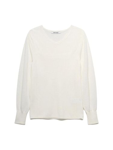 V Neck V-neck Patch Knitwear Pullover A - NICE CLAUP - Modalova