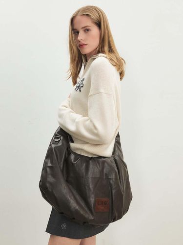 Vegan Leather Big Hobo Bag_BROWN - CITYBREEZE - Modalova