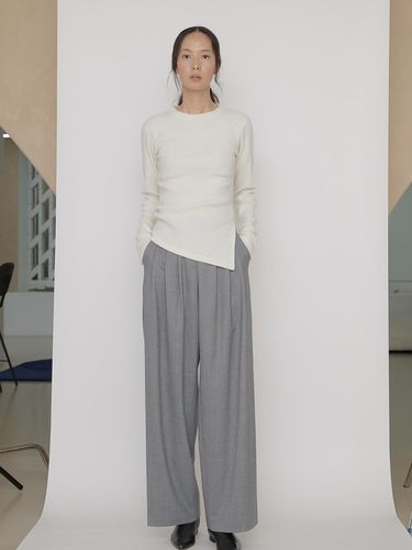 Real soft wool pants gray - manuelle et guillaume - Modalova