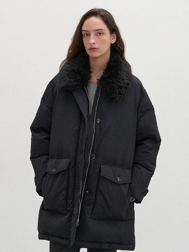 Fur Collar Safari Down Jacket (AEJU4D4P3BK) - a.t.corner - Modalova