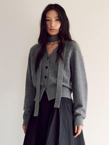 Wool Muffler Knit Cardigan - kuho plus - Modalova