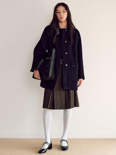 Cocoon Fit Midi Coat - Navy - kuho plus - Modalova