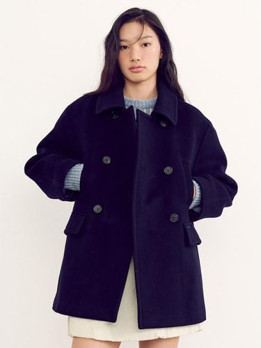 Double Pea Coat - Navy - kuho plus - Modalova