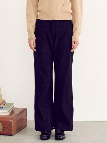 Corduroy Banding Pants - Black - kuho plus - Modalova