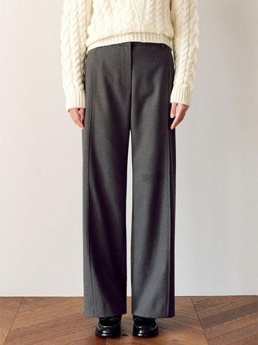 Warm Semi Wide Slacks - Grey - kuho plus - Modalova