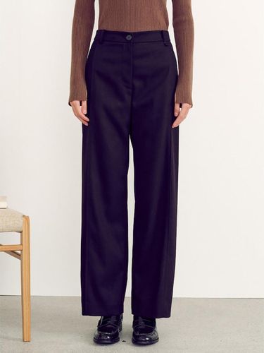 Warm Semi Wide Slacks - Black - kuho plus - Modalova