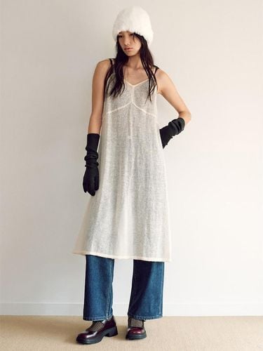 Sheer Layered Knit Dress - kuho plus - Modalova