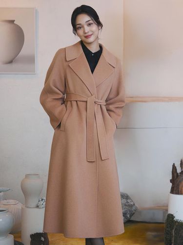 Big Collar Cashmere Blended Handmade Coat (ITOBZHL730) - itMICHAA - Modalova