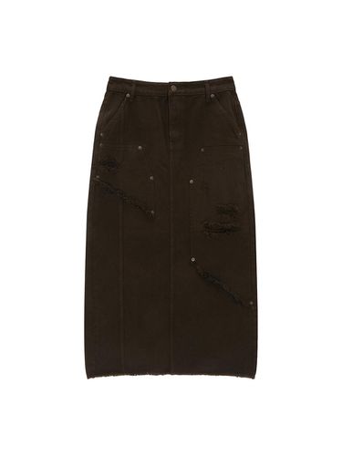 UNBALANCE DAMAGE DENIM SKIRT IN - Matin Kim - Modalova