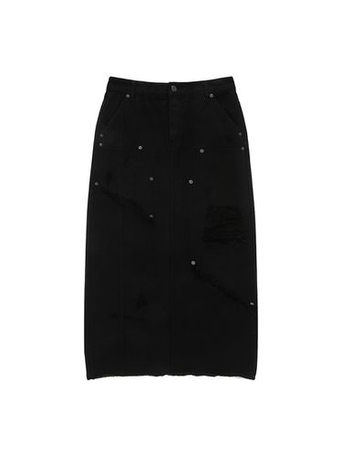 UNBALANCE DAMAGE DENIM SKIRT IN - Matin Kim - Modalova