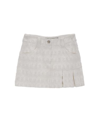 PLEATS MIXED TWEED MINI SKIRT - Matin Kim - Modalova