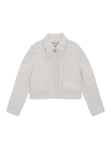 BUTTON UP TWEED CROP JACKET - Matin Kim - Modalova