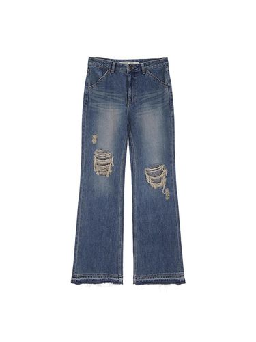 SEMI BOOTS CUT DAMAGE DENIM PANTS IN - Matin Kim - Modalova