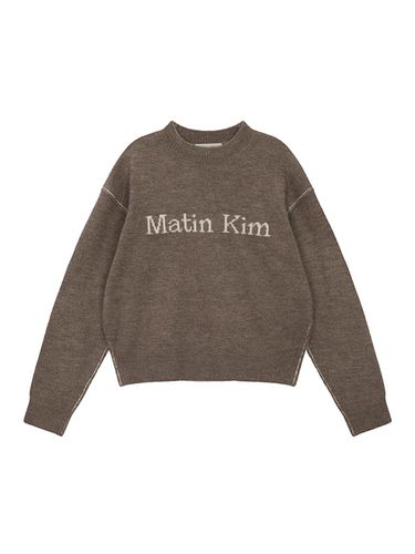 CONTRAST LINE POINT LOGO KNIT PULLOVER IN - Matin Kim - Modalova