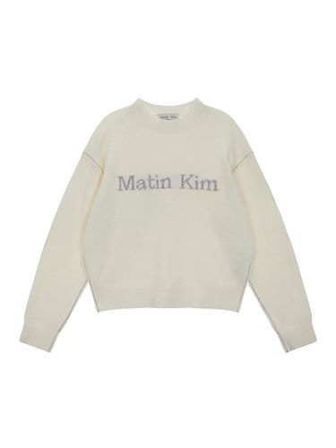 CONTRAST LINE POINT LOGO KNIT PULLOVER - Matin Kim - Modalova