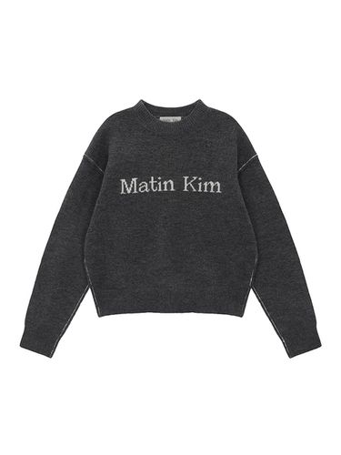 CONTRAST LINE POINT LOGO KNIT PULLOVER IN - Matin Kim - Modalova