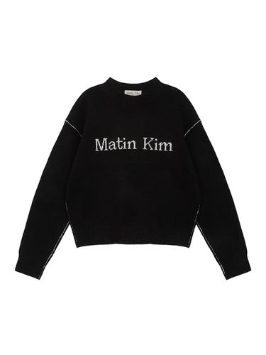 CONTRAST LINE POINT LOGO KNIT PULLOVER IN - Matin Kim - Modalova