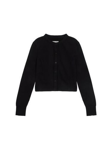 RIB POINT JERSEY CARDIGAN IN BLACK - Matin Kim - Modalova