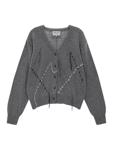 ARGYLE STITCH CARDIGAN IN GREY - Matin Kim - Modalova