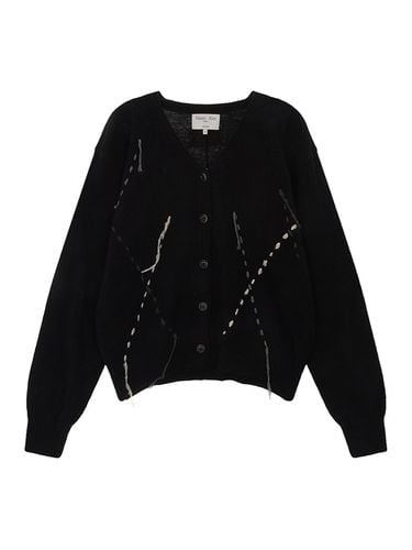 ARGYLE STITCH CARDIGAN IN BLACK - Matin Kim - Modalova