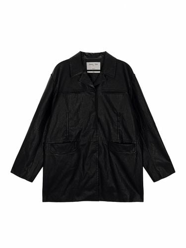 POCKET LEATHER MIDI JACKET IN BLACK - Matin Kim - Modalova