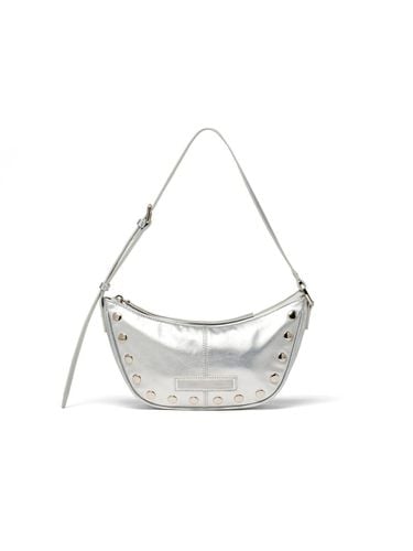 STUD LEATHER SHOULDER BAG IN SILVER - Matin Kim - Modalova