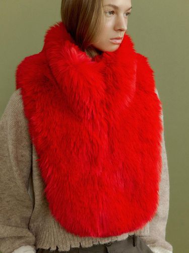 FLO fur dicky collar [red] - molliolli - Modalova