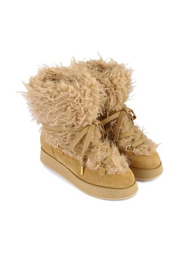 Suede Block Fur Boots N244PISA31 - NICE CLAUP - Modalova