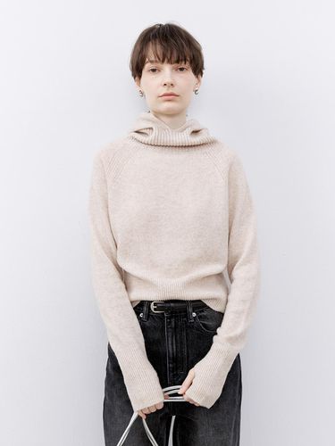 TG_Raglan sleeve hooded knit top_2color - tageechita - Modalova